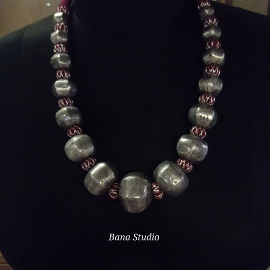 Tribal Sil Bead Necklace