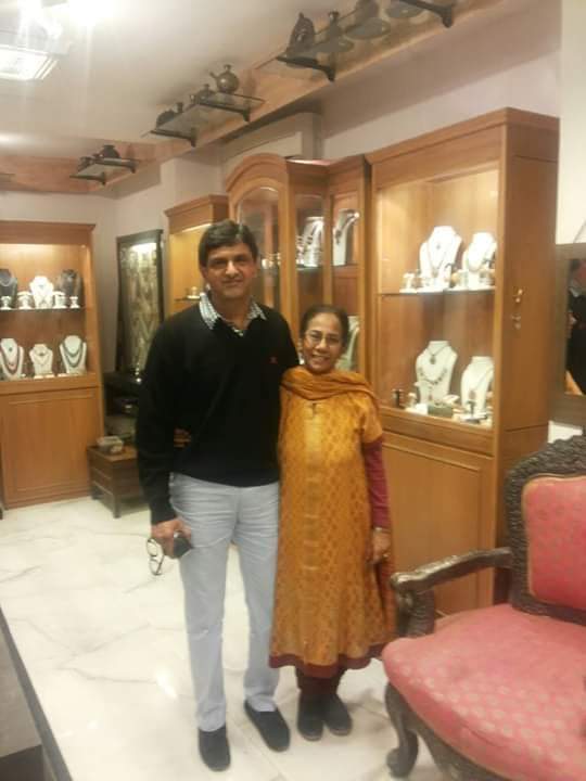 Manjushree Gupta with Prakash Pauline at the store. 