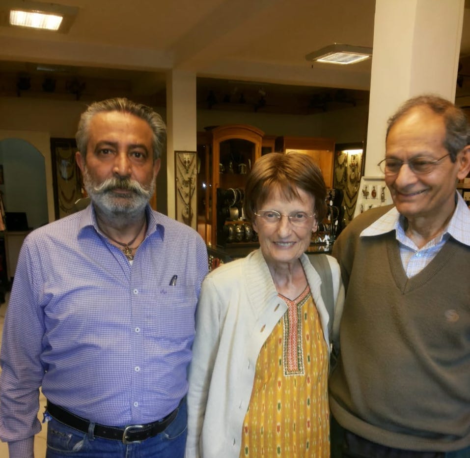 Mahendra Singh Banera with Mr Subroto and Waltraud Ganguly