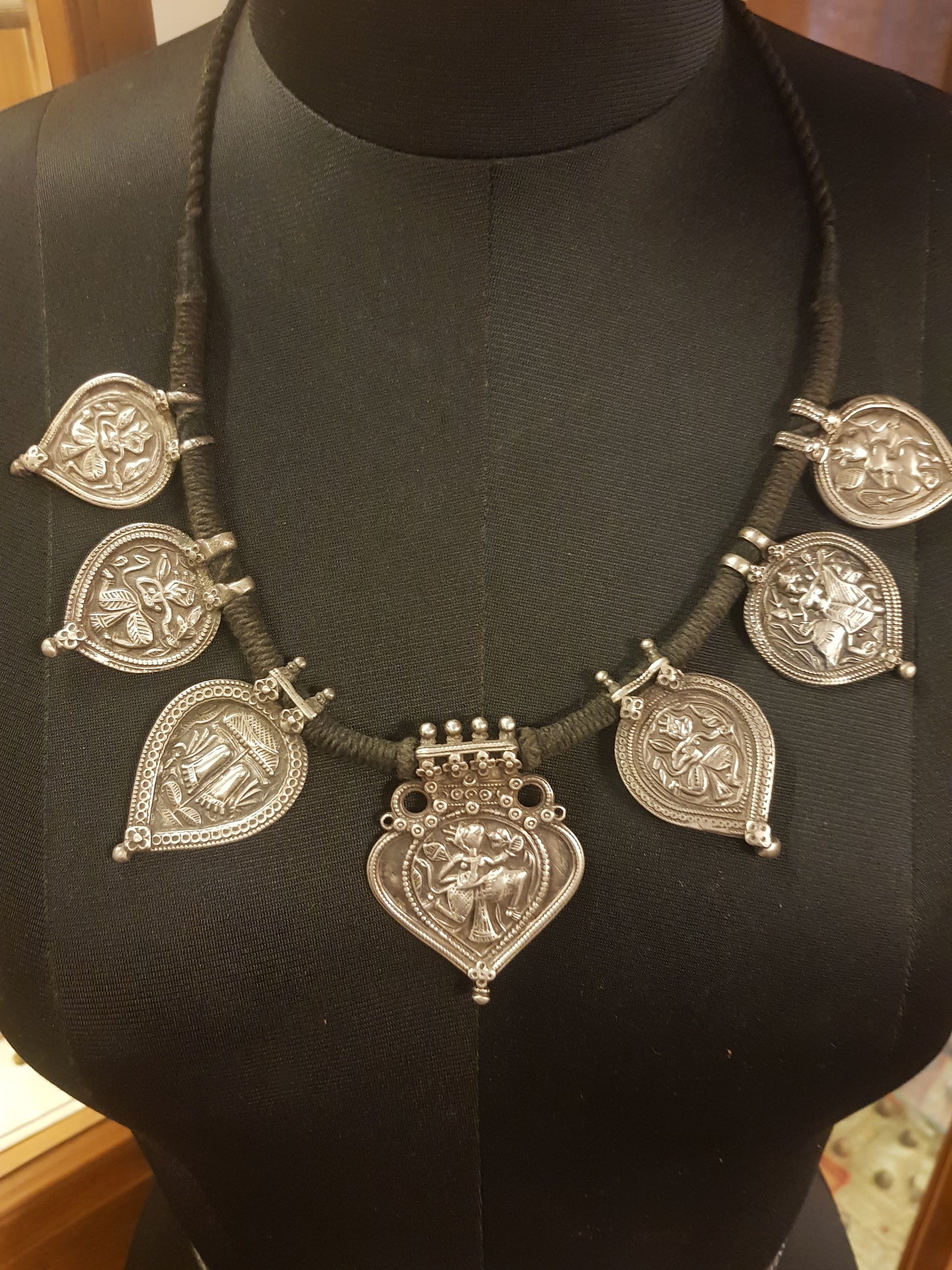 Vintage Silver Oxidised Necklace